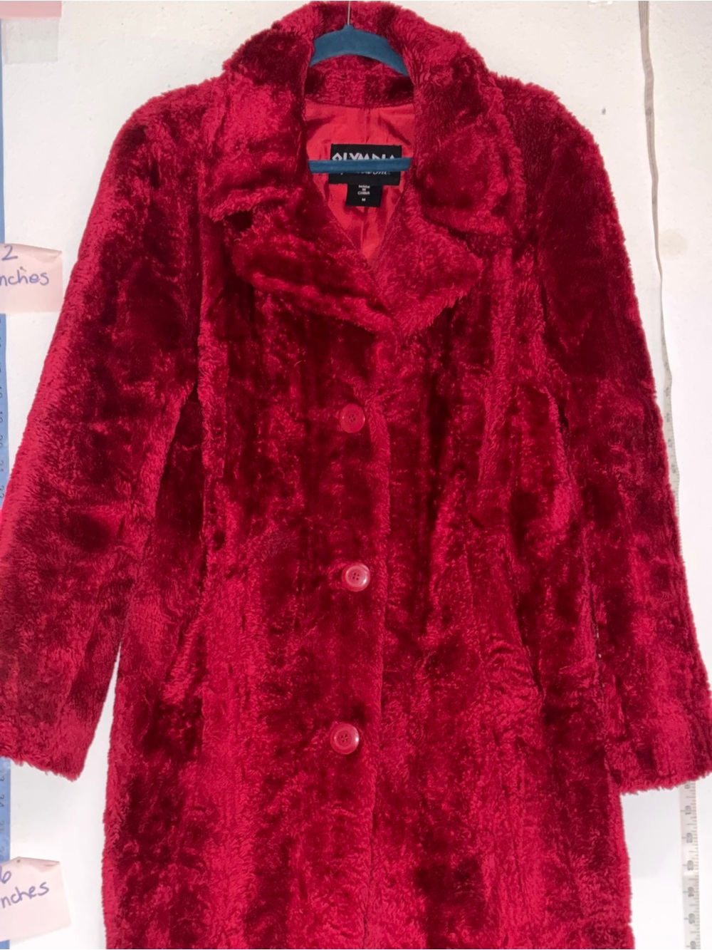 Plush Red Teddy Coat